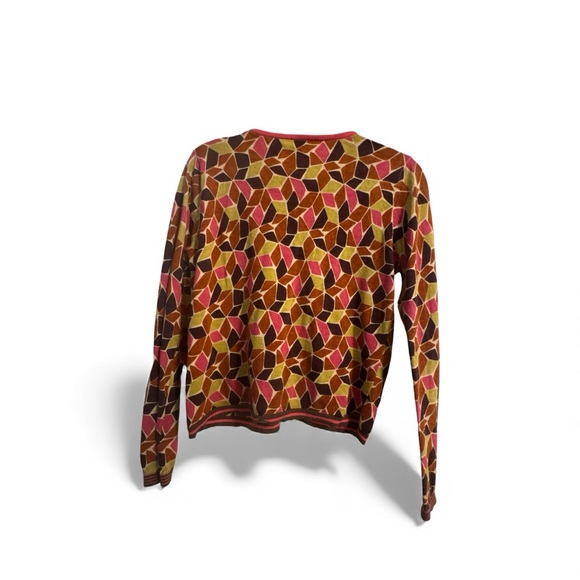 Mali Parmi Geometric Patterned Women's Button up Cardigan Sweater - Picture 11 of 11